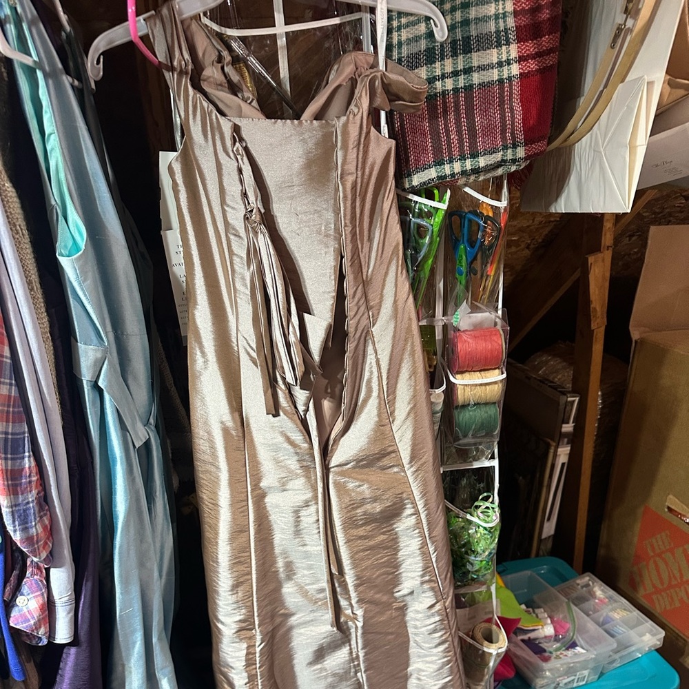Bill Levkoff Taupe Bridesmaid Dress - Picture 3 of 3